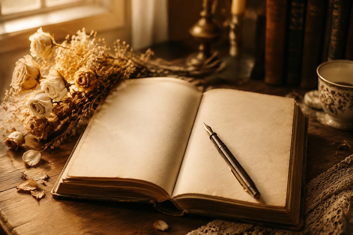 Wierszyki urodzinowe po angielsku — otwarta książka z poezją i pióro