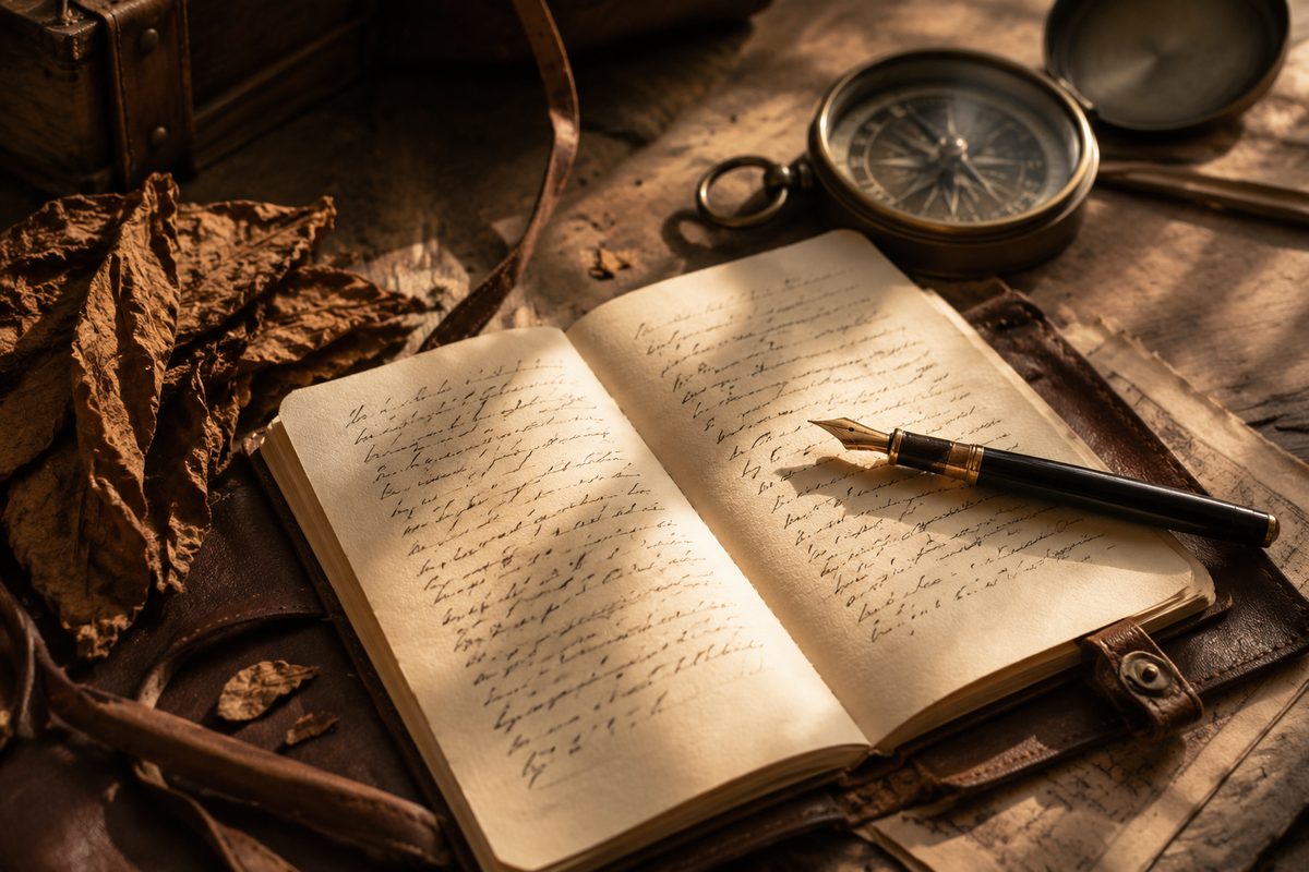 Odręczny wiersz dla taty na dzień mężczyzny — notes, pióro i akcesoria